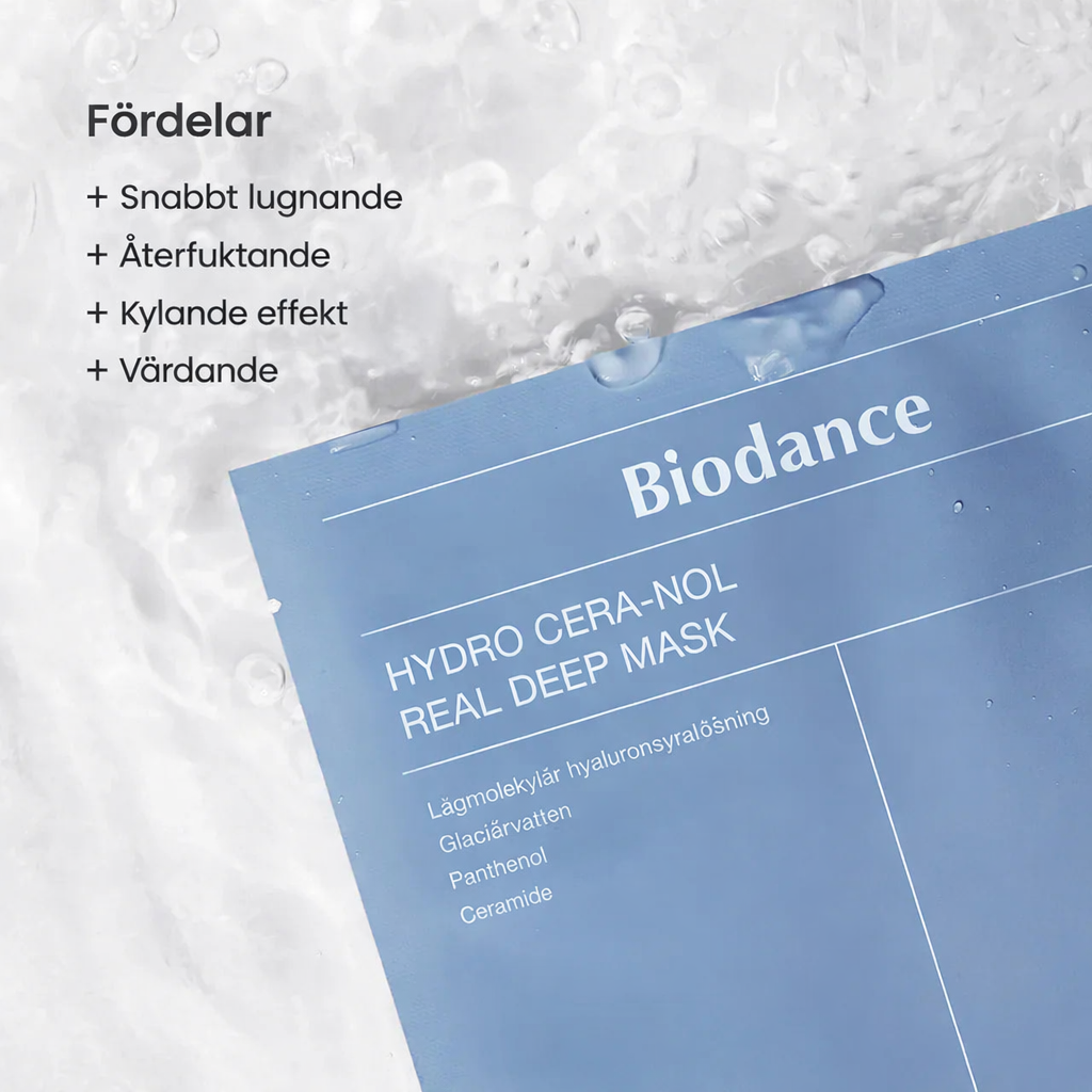 BIODANCE™ Hydro Cera-nol Real Deep Mask — Djup Återfuktning & Hudbarriär-Reparation · K-Beauty Ansiktsmask