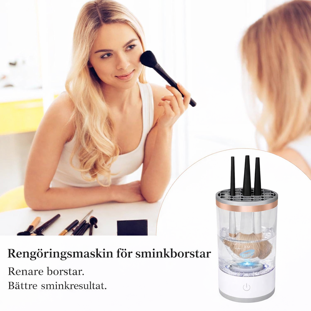 EFFORTLESS™ – Lösningen för rena sminkborstar på sekunder · Hejdå smuts och finnar ANESI SCANDINAVIA