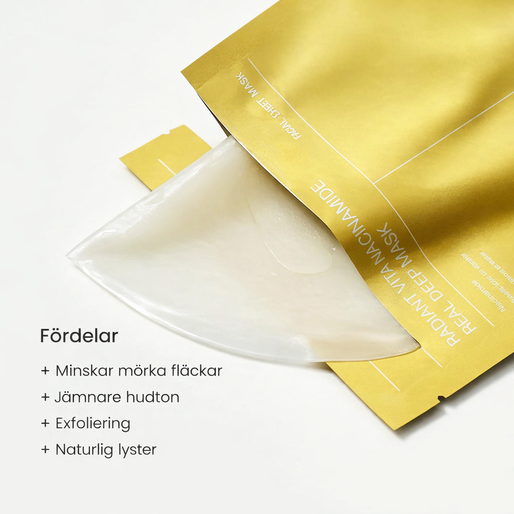BIODANCE™ Radiant Vita Niacinamide Hydrogel Mask — Glow, Hydration & Even Skin Tone · K-Beauty Face Mask