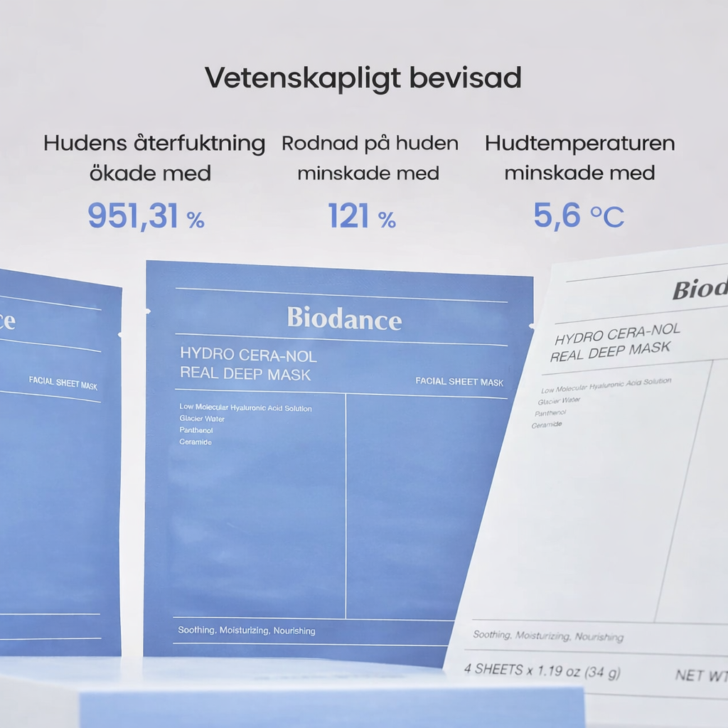 BIODANCE™ Hydro Cera-nol Real Deep Mask — Djup Återfuktning & Hudbarriär-Reparation · K-Beauty Ansiktsmask BIODANCE