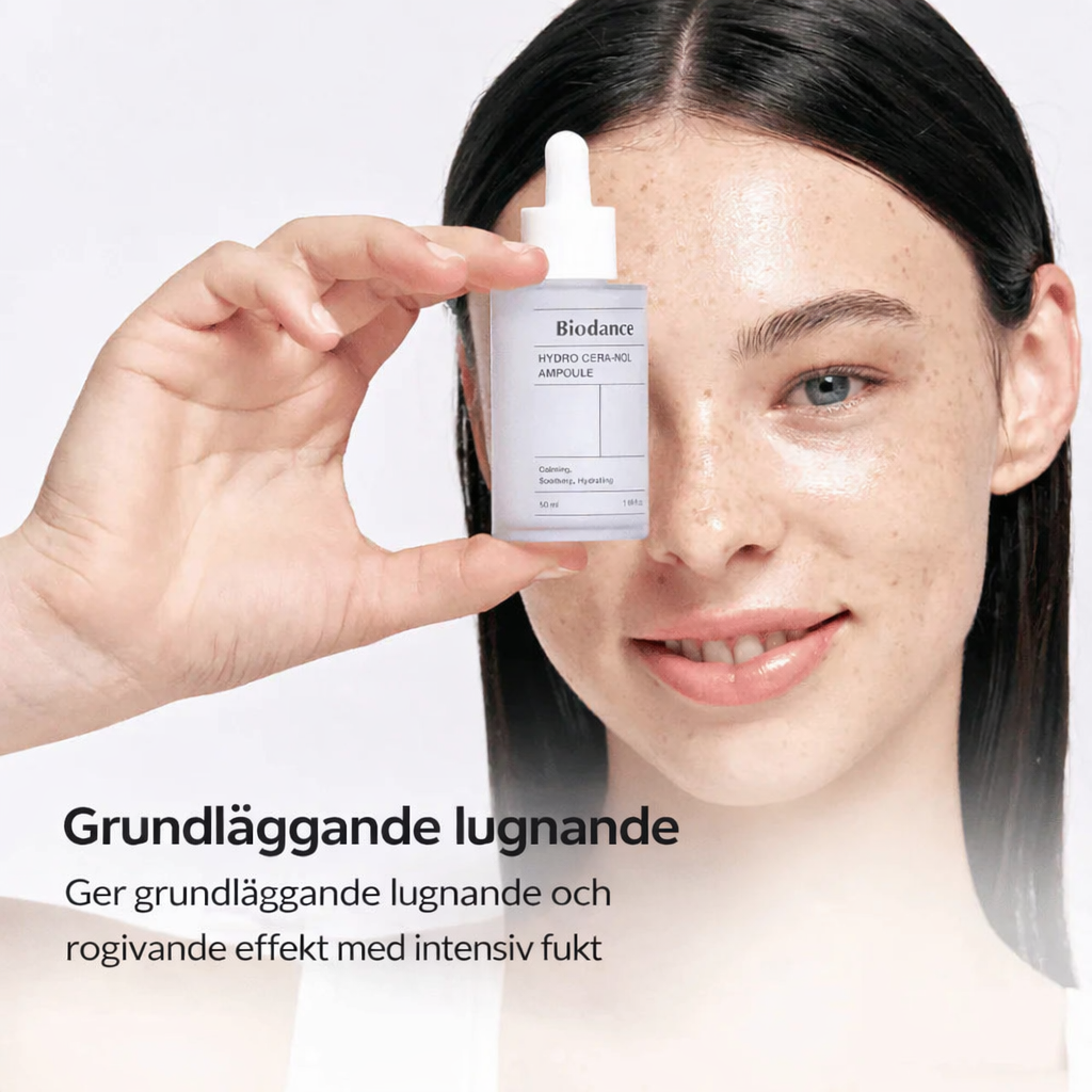 BIODANCE™ Hydro Cera-nol Ampoule 50 ml - Djup återfuktning · Lugnande barriärvård · Stärkt hudkomfort ANESI SCANDINAVIA
