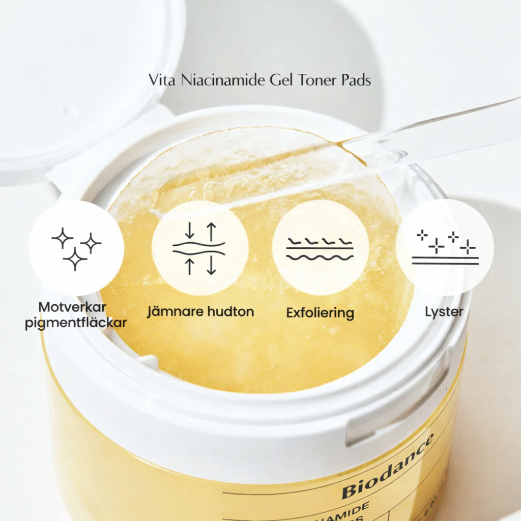 BIODANCE™ Vita Niacinamide Gel Toner Pads (60 pads) - Klarare hud, jämnare ton & fräsch lyster — varje dag Biodance