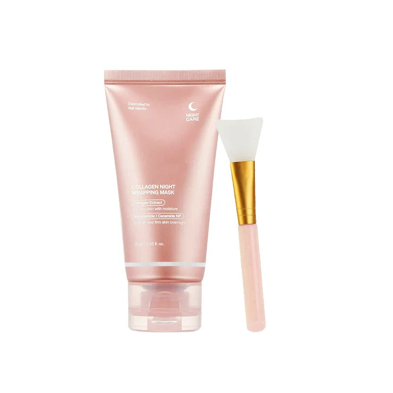 Βαθιά Ενυδατική Κολλαγονική Νυχτερινή Peel-Off Μάσκα Σμίλευσης Προσώπου με Βούρτσα