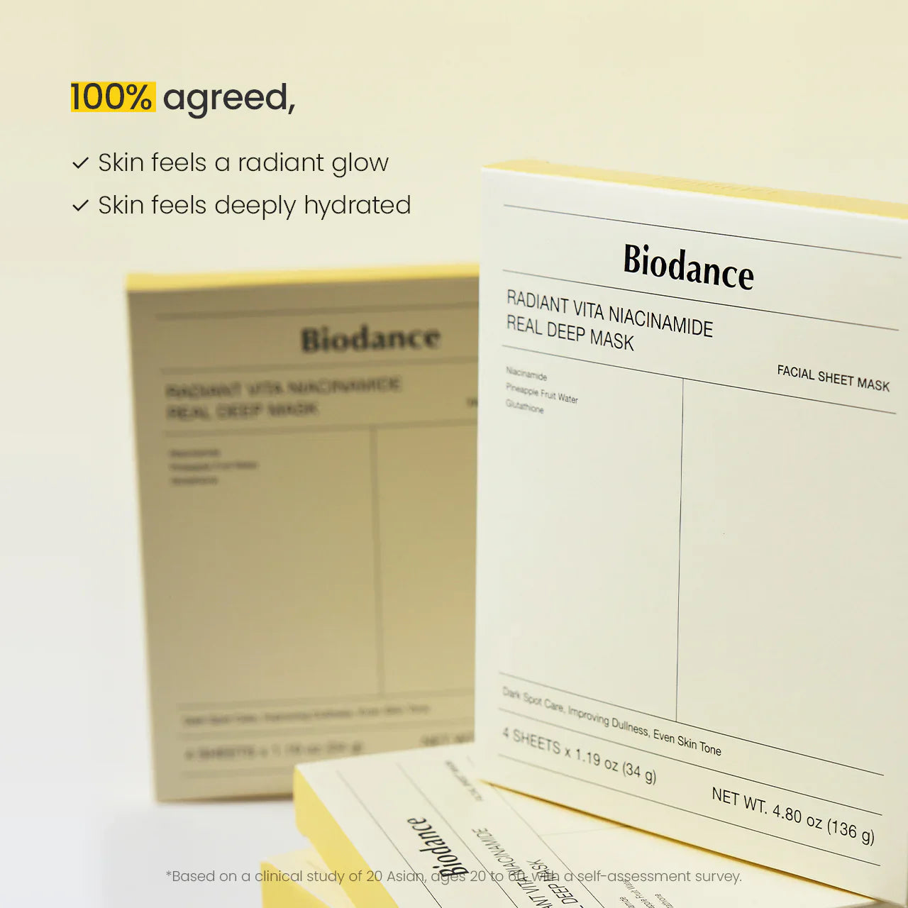 BIODANCE™ Radiant Vita Niacinamide Hydrogel Mask — Glow, Fukt & Jämn Hudton · K-Beauty Ansiktsmask