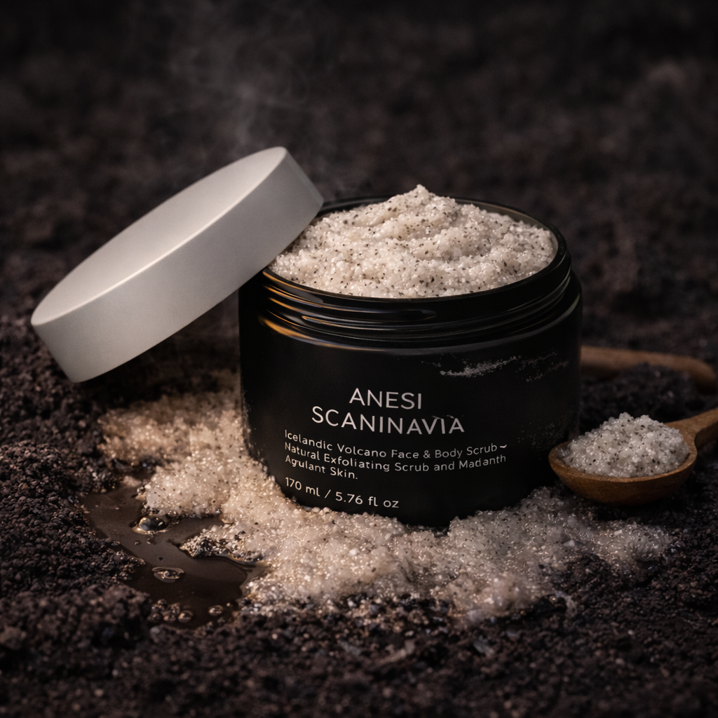ICELANDIC VULCANO™ Ansikte & Kropps Skrub – Mjukgörande Exfoliering med Vulkanisk Sand Anesi Scandinavia