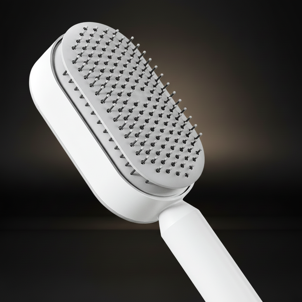 AMELIA™ – Självrengörande Hårborsten som Löser Trassel på Sekunder · Ett Klick, Alltid Ren